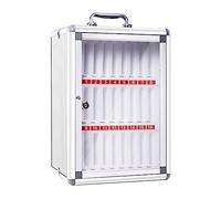 Armadietto Porta Cellulare 6/12/24/36/48/60 Slot, Armadietto Portatile Per Cellulare, Scatola Sicura Per Telefono Con Serratura, Per Scuola, Fabbrica, Esame, Lavoro (Color : Silver, S : 24)