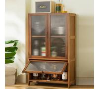 Armadietto portabottiglie autoportante - alto multi-strato, grande capacità, struttura stabile, facile da installare, perfetto per cucina, soggiorno, bar di casa (3° piano)