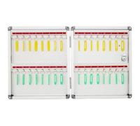 Armadietto portachiavi chiudibile a parete, con 12-120 ganci, facile gestione delle chiavi per garage e soluzioni di sicurezza domestica.