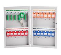 Armadietto portachiavi con serratura per chiavi aziendali in metallo con anello di trazione in acciaio laminato a freddo per la gestione delle chiavi organizer sicuro per ufficio, casa e uso