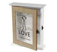 ARMADIETTO PORTACHIAVI DA PARETE APPENDINO CHIAVI BACHECA LOVE LEGNO 20624CM