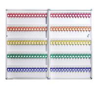 Armadietto portachiavi da parete con 6 opzioni di capacità, cassetta portachiavilluminio per 150 chiavi, organizer per chiavi con chiusura sicura per ufficio domestico e gestione immobiliare