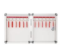 Armadietto portachiavi da parete con serratura e targhette per scuola, ufficio, hotel, banca, contiene 12 chiavi, soluzione di archiviazione sicura per una facile nizzazione e accesso