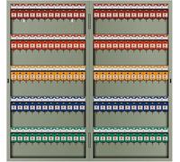 Armadietto portachiavi da parete, grande, per casa, grigio, 38 x 5,2 x 73,8 cm, ideale per ingresso, design resistente ed elegante