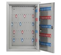 Armadietto portachiavi da parete in acciaio a 200 bit con etichette per chiavi e pennarello indelebile per riporre chiavi organizzate e sicure per casa e ufficio