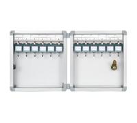 Armadietto portachiavi da parete, in lega di alluminio, con serratura, con ganci per chiavi ed etichette, per hotel, uffici e case, organizer sicuro (B 12)