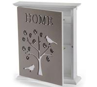 Armadietto Portachiavi da Parete in Legno Disegno Albero Dimensioni 20x5.8x24 cm