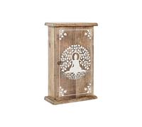 Armadietto portachiavi Home ESPRIT Bianco Naturale 18 x 7,5 x 28 cm