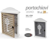 ARMADIETTO PORTACHIAVI PARETE APPENDINO CHIAVI BACHECA TRAFORATA LEGNO 19286cm
