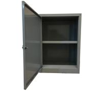 Armadietto Portadocumenti 1 Anta 60x40x84 cm in Metallo Verniciato Grigio Chiaro