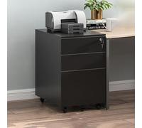 Armadietto portadocumenti con serratura con cassetti e chiavi, per casa e ufficio, mobile sotto la scrivania, soluzione di archiviazione A4 per mantenere i tuoi documenti nizzati