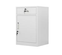 Armadietto portadocumenti in metallo con 4 cassetti con serratura, organizer compatto per ufficio con ripiani regolabili, soluzione sicura per la casa e piccoli spazi, design elegante nero