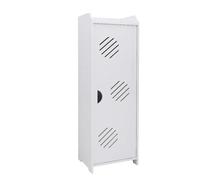 Armadietto portaoggetti compatto da bagno, regolabile, porta carta igienica, impermeabile, 24 x 20 x 75 cm, bianco, salvaspazio, per servizi igienici e bagni