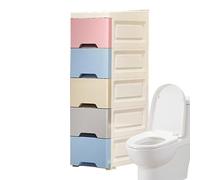 Armadietto portaoggetti da bagno - Armadio da cucina stretto con rotelle, design a 5 cassetti, organizer verticale a torre per aziende, dormitorio, camera da letto, soggiorno, bagno e cucina