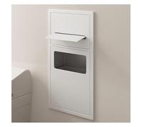 Armadietto portaoggetti da bagno in acciaio inox con porta carta igienica, salvaspazio, inclinabile, per bagno, camera da letto, ufficio, cucina, organizzazione
