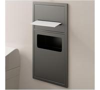 Armadietto portaoggetti da bagno in acciaio inox con porta carta igienica, salvaspazio, inclinabile, per bagno, camera da letto, ufficio, cucina, organizzazione