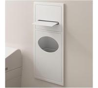 Armadietto portaoggetti da bagno in acciaio inox con porta carta igienica, salvaspazio, inclinabile, per bagno, camera da letto, ufficio, cucina, organizzazione