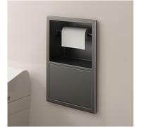 Armadietto portaoggetti da bagno in acciaio inox con porta carta igienica, salvaspazio, inclinabile, per bagno, camera da letto, ufficio, cucina, organizzazione