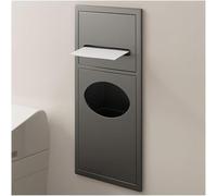 Armadietto portaoggetti da bagno in acciaio inox con porta carta igienica, salvaspazio, inclinabile, per bagno, camera da letto, ufficio, cucina, organizzazione