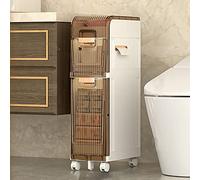 Armadietto portaoggetti da bagno piccolo, salvaspazio, con 3/4/5 cassetti per una nizzazione efficiente e un decluttering in spazi ristretti, design robusto