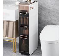 Armadietto portaoggetti da bagno sottile a 4 ripiani con cassetti in plastica arrotolabile verticale nizer per piccoli spazi ad alta capacità moderno essenziale per la casa