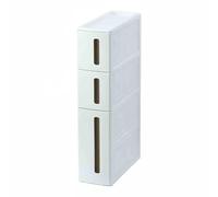 Armadietto portaoggetti da bagno stretto facile da pulire per bagno e lavanderia, elegante unità portaoggetti salvaspazio per WC