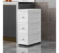 Armadietto portaoggetti da bagno stretto, impermeabile e facile da pulire, perfetto per piccoli spazi, soluzione elegante per bagno e WC