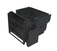 Armadietto portaoggetti da frigorifero, con doppia scorrevolezza, regolabile in altezza, grande capacità, con ascensore ad incastro, armadio da cucina salvaspazio (acciaio inox) (600 mobili)