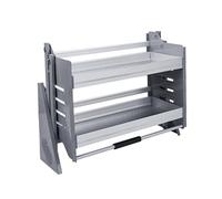 Armadietto portaoggetti da parete a 2 ripiani con porta aperta per condimenti - Armadietto alto salvaspazio per cucina e bar (600 mm) - Design buffer superiore e inferiore