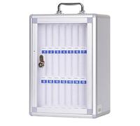 Armadietto portaoggetti da parete con serratura per aule, biblioteche e sale d'esame, in lega di alluminio resistente, organizer sicuro (38 x 19 x 26,5 cm)