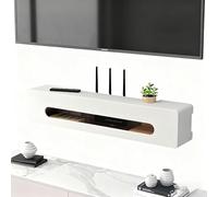 Armadietto portaoggetti da parete per router e modem di rete TV, set-top box rack gestione cavi nizer per soggiorno e ufficio (bianco)