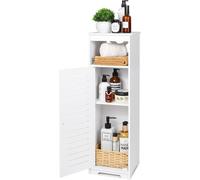 Armadietto portaoggetti da pavimento per bagno, con 1 ripiano e porta singola, o
