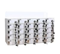 Armadietto portaoggetti in acrilico con serratura a 60 griglie per telefono cellulare nizer con chiavi, stazione di ricarica a parete per 25/30/40/50/60 telefoni Secure Locker Box.