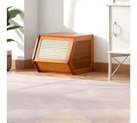 Armadietto portaoggetti in bambù fai da te, profondità 30 cm, in plastica ABS, con pannello antipolvere, ideale per corridoio, soggiorno, camera da letto, nization e decorazione.