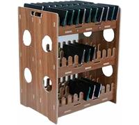 Armadietto portaoggetti in legno a 60 scomparti per cellulare, da scrivania, robusto e durevole, semplice e bello, aperto adatto per istituti di formazione scolastica