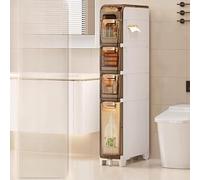 Armadietto portaoggetti in plastica su ruote con cassetti, organizer salvaspazio per bagno e lavanderia, soluzione versatile per riporre la casa per un facile accesso e una vita senza ingombri