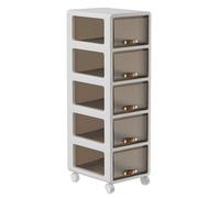 Armadietto portaoggetti mobile piccolo da bagno, impermeabile, sottile, in plastica, con cassetto, organizer per piccoli spazi, cucina, lavanderia