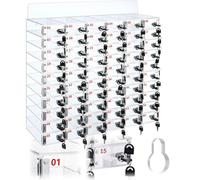 Armadietto portaoggetti per telefono cellulare per aula con porte e chiavi a muro in acrilico nizer 60 slot trasparente supporto per telefono per un facile accesso e sicurezza