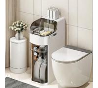 Armadietto portaoggetti sottile da bagno, cassettiera stretta con contenitore per carta igienica, per piccoli spazi, cucina, lavanderia, ufficio, camera da letto, 2 cassetti