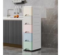 Armadietto portaoggetti sottile e stretto, multifunzionale per bagno, cucina e altro ancora, soluzione salvaspazio per riporre oggetti in modo efficiente