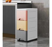 Armadietto portaoggetti sottile e stretto per bagno e cucina, cassettiera multifunzione alta, soluzione salvaspazio per riporre piccoli spazi, ideale per raccogliere piccoli spazi