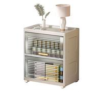 Armadietto portaoggetti stretto con ante e ruote, grande capacità, organizer verticale per cucina, soggiorno, camera da letto, corridoio