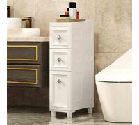 Armadietto portaoggetti stretto, leggero e impermeabile, ideale per bagno, cucina, lavanderia e corridoio, salvaspazio, elegante mobile multiuso per la casa