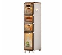 Armadietto portaoggetti stretto, porta carta igienica autoportante, piccolo mobiletto da bagno, sottile organizer per cassetti in plastica per cucina, camera da letto, lavanderia