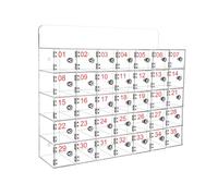 Armadietto portaoggetti trasparente da parete, 40 scomparti, salvaspazio, per aule, palestre, uffici, design durevole per un facile accesso e organizzazione