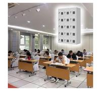 Armadietto portatile per telefono, custodia in acciaio con serratura e finestra in acrilico, 30 scomparti per scuola, ospedale e sala conferenze, 53,9 x 22,6 x 8 cm