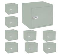 Armadietto portatile per telefono, robusto, 9 scomparti con combinazione di chiavi, doppia serratura opzionale, ideale per uso scolastico (verde)