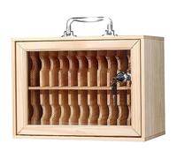 Armadietto portatile sicuro per la scuola, per esami di fabbrica, serratura trasparente con scomparti numerati, armadietto in legno per lavoro (24 slot)