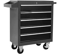 Armadietto portautensili mobile a 5 cassetti con carrello, resistente per officina, riparazione automatica e manutenzione