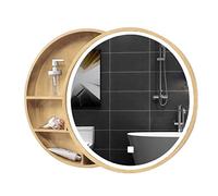 Armadietto rotondo con specchio PushPull Farmacia, versatile per bagno, camera da letto e soggiorno, specchio per elegante arredamento della casa